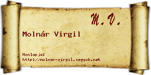 Molnár Virgil névjegykártya