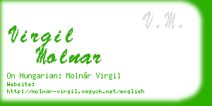virgil molnar business card