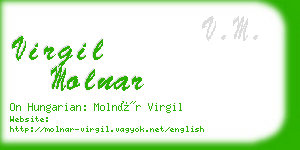 virgil molnar business card